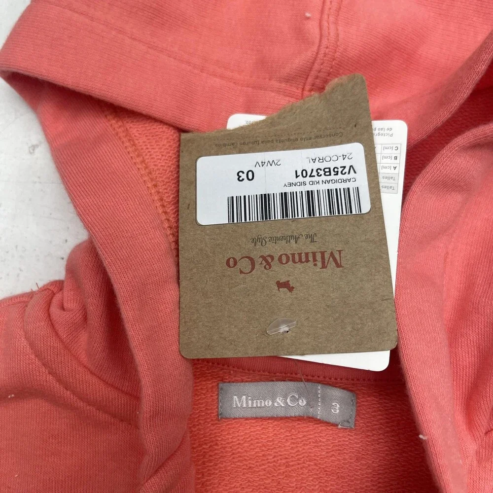 Mimo & Co Hoodie Leggings Set Girls 4 Coral Pink 2 Piece Outfit Loungewear